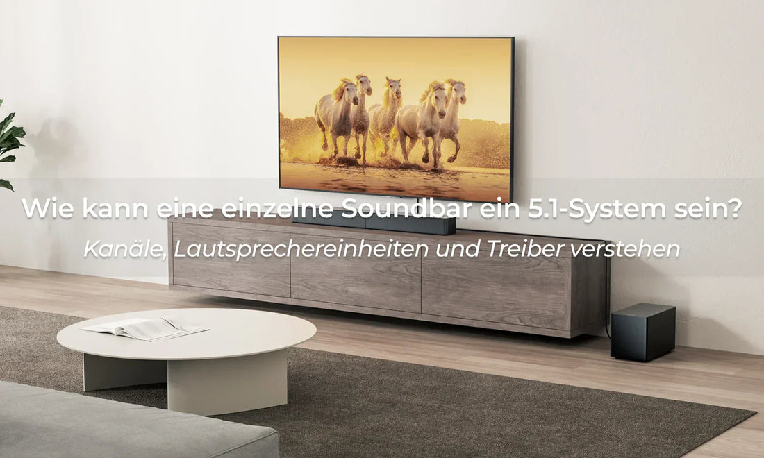 Wie kann eine einzelne Soundbar 5.1 sein? Die Unterschiede zwischen Kanälen, Lautsprechereinheiten und Treibern einfach erklärt