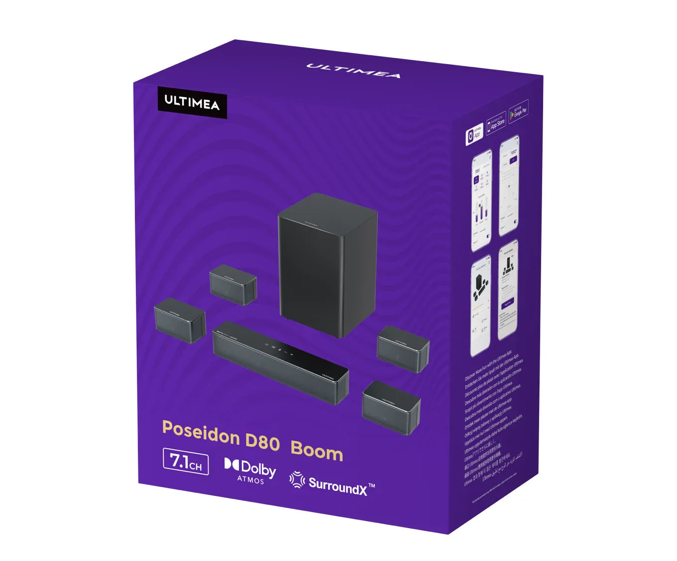 Poseidon D80 Boom Dolby Atmos Soundbar + Free Gift