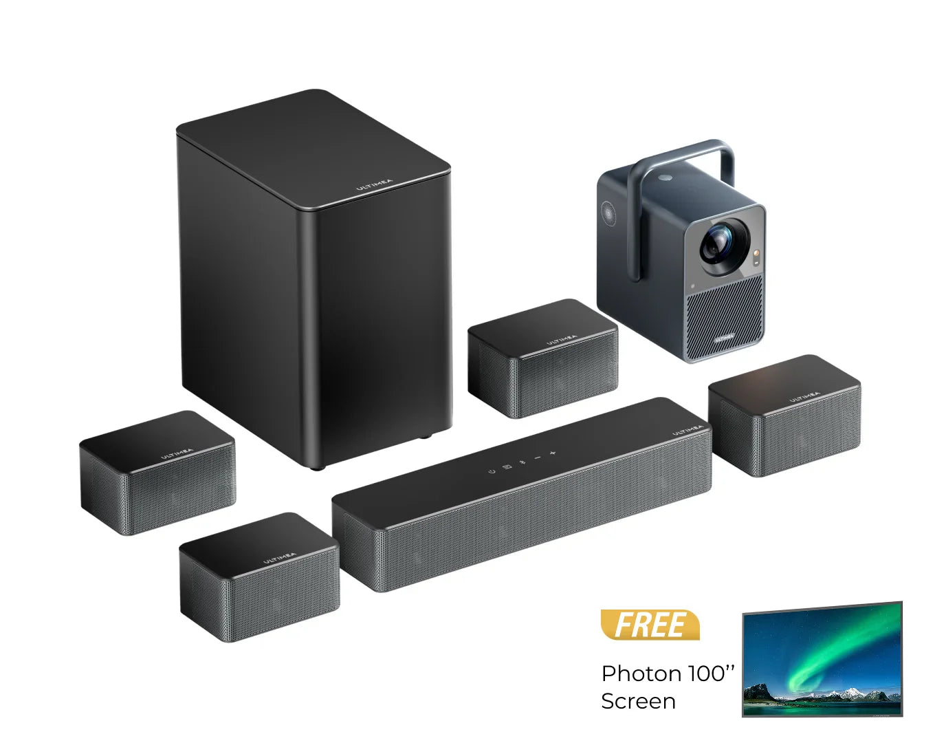 Poseidon E40 Projector & Poseidon D70 Soundbar Bundle
