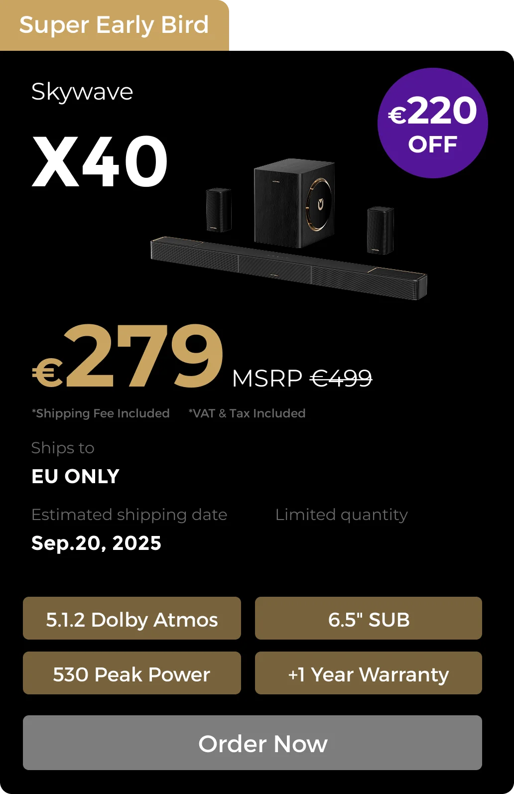 Skywave X40 5.1.2 Soundbar