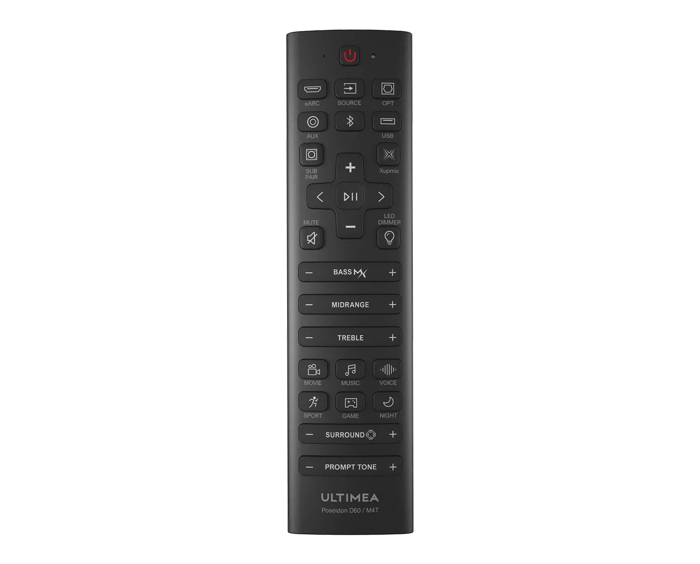 Poseidon D60 Soundbar Remote Control